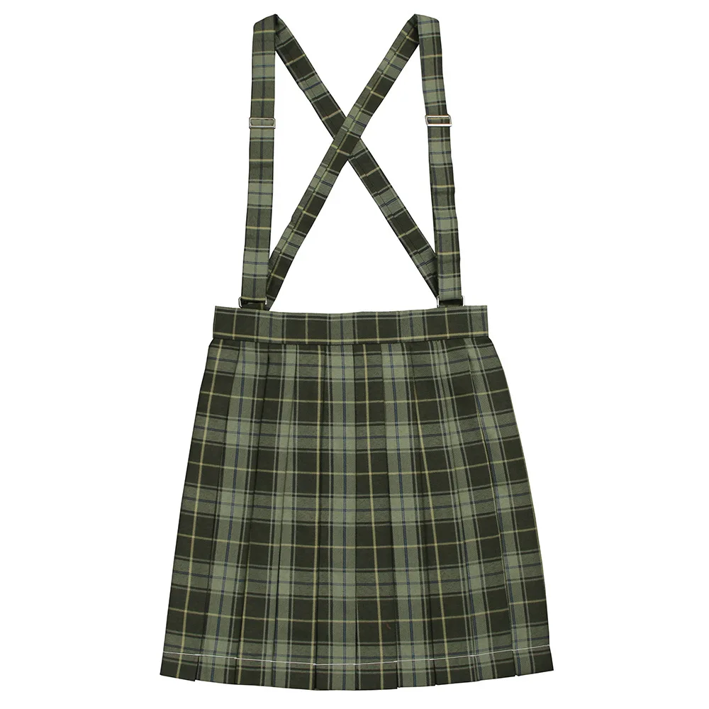 Suspender Skirt Японская женская школьная юбка JK с высокой талией, плиссированная юбка для девочек в стиле Харадзюку, клетчатая юбка, школьная форма, юбка - Цвет: Suspender Skirt