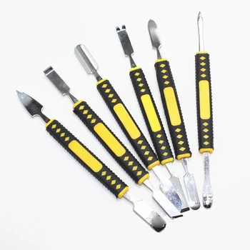 

6pcs Portable Tool Scraper Tablet Mobile Phone Opening Disassemble Dual Ends Repair Pry Spudger Set Multipurpose Durable Metal