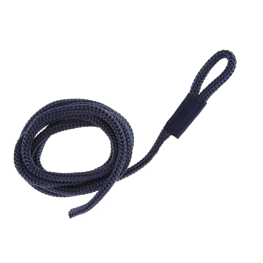 6 Pieces 1/4 INCH X 5 FT BlueDouble Braided Fender Line, Boat Mooring Line Spliced Eye