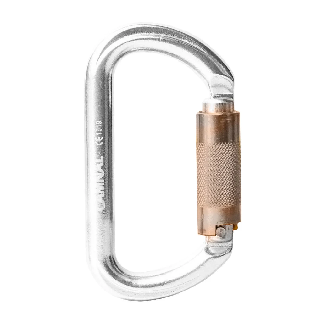 25KN Twist Gate Auto Locking O shape Carabiner Hook Clip For Climbing Mountaineering Caving Exploring Rappelling