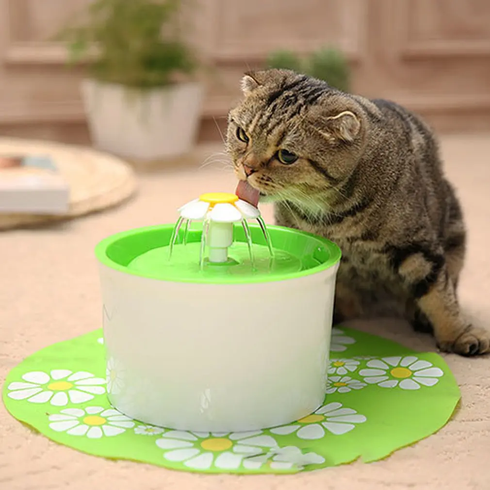 Fonte de Água Dispensador de Água Bebida com Filtros Fonte de Água para Animais de Estimação Cão de Estimação Automático Gato Tigela Potável Flor Petsafe para Animais de Estimação Pet 7 High Quality Brinquedos e hobbies