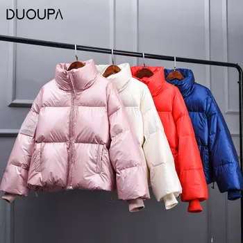 

2019 Autumn and Winter Trend Women's Loose Bread Clothing Fashion Jacket Warm Collar Down Jacket Cotton Casual Short Paragraph