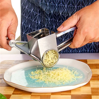 

Stainless Steel Rotary Cheese Grater Vegetable Cheese Chopper Chocolate Cheese Slicer Metal Drums Scratcher & Slicer For Nut