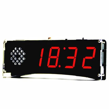 

Electronic Clock DIY KIT LED Microcontroller Kit Digital Clock Time Light Control Temperature Thermometer Red/Blue/Green/White