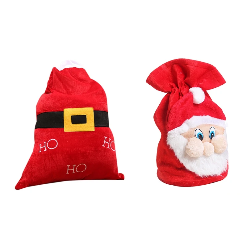 New Hot Christmas Party Gift Santa Claus Gift Bag High-grade Velvet Gift Handbag 