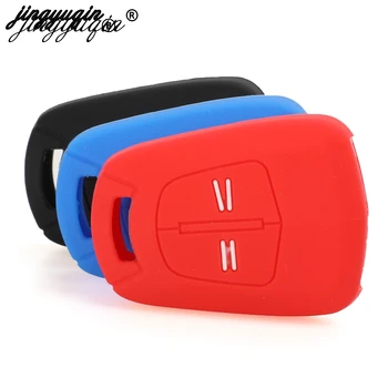 

jingyuqin 30pcs 2 Buttons Car Key Cover Case Silicone Key Cover For Vauxhall Opel Corsa D Meriva ASTRA H Vectra Zafira Signum