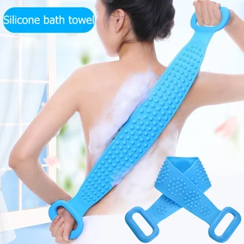 

Silicone Brushes Bath Towels Rubbing Back Mud Peeling Body Medical Massage Shower Magic Brush Flexible Scrubber Skin Cleaning