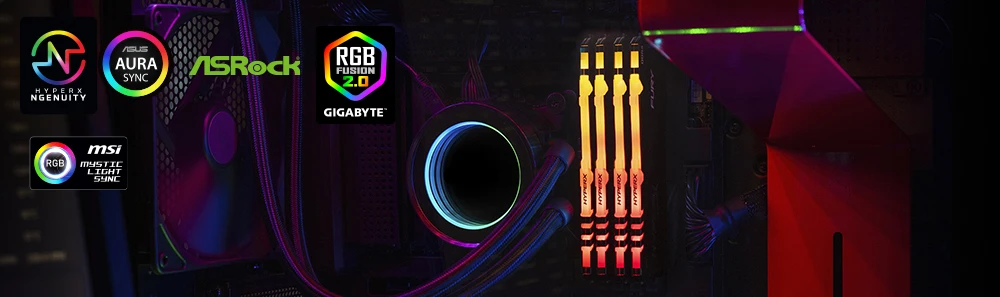 kingston hyperx fúria rgb de memória dimm memoria ram para desktop