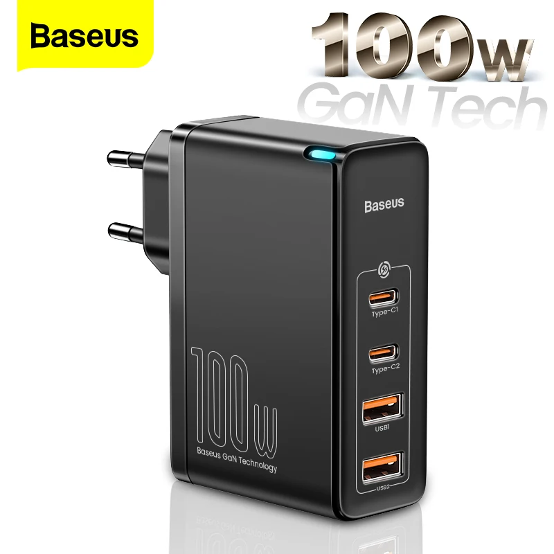 Baseus 100W GaN USB Type C Charger PD QC Quick Charge 4.0 3.0 USB-C Type-C Fast Charging Charger For iPhone 12 Pro Max Macbook Baseus 100W GaN USB Type C Charger PD QC Quick Charge 4.0 3.0 USB-C Type-C Fast Charging Charger For iPhone 12 Pro Max Macbook