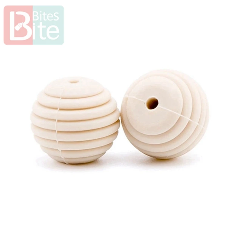 Beige Lassen sie machen Silikon Perlen beiringe 15 мм 5 штюке DIY Gewinde Silica Perlen BPA FREI 4-6 Monate spirale пищевая Марка Silik - Цвет: Beige