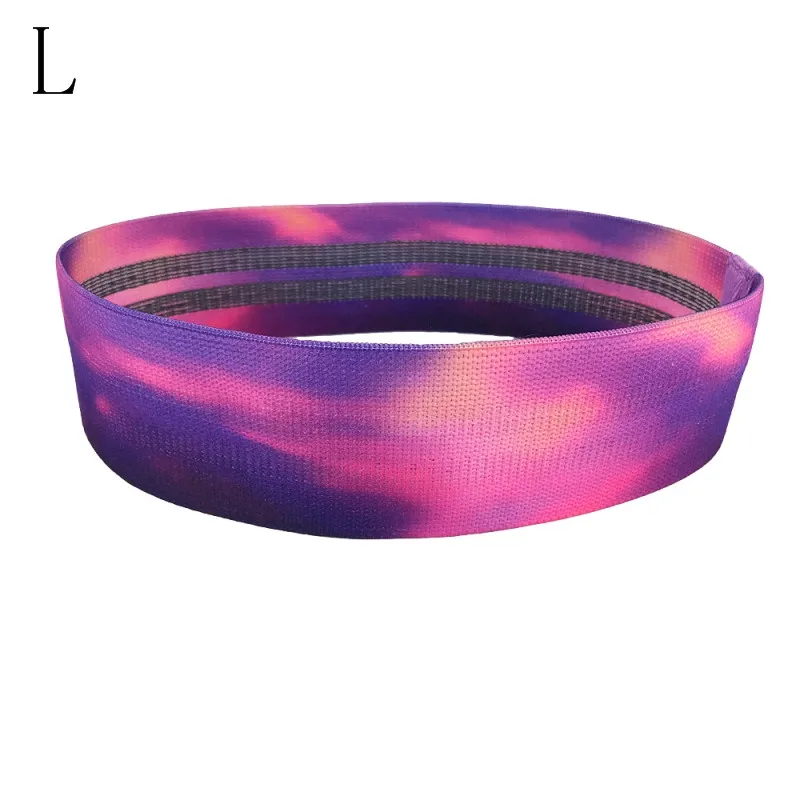 Purple aurora-L Пояса для йоги лента-трофей бедра кольцевая петля сопротивление группа тренировка, упражнение для ног бедра прикладом полосы не скользящая повязка - Цвет: Purple aurora-L