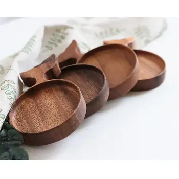 

2pcs Wooden Hot Pot Dipping Bowl Japanese-style Sauce Dish Seasoning Dish Saucer Appetizer Plates for Home Restaurant