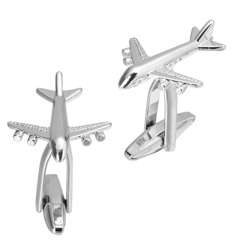 Men Airplane Design Cuff Links