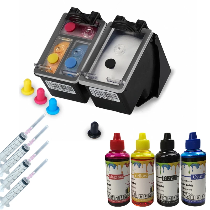 Kit de recarga de tinta de 400ML y 62 cartuchos de tinta rellenables,  Compatible con impresoras HP Envy 5640 OfficeJet 200 5540 5740 5542  7640|ink cartridge|refillable ink cartridgesreplacement cartridge -  AliExpress