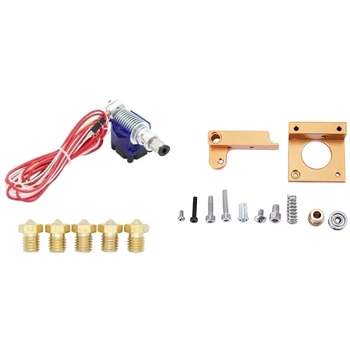 

for V6 J-Head Hotend 1.75mm 0.4mm Long Distance Extruder & MK8 Extruder Dedicated Aluminum Frame Block for Reprapi3