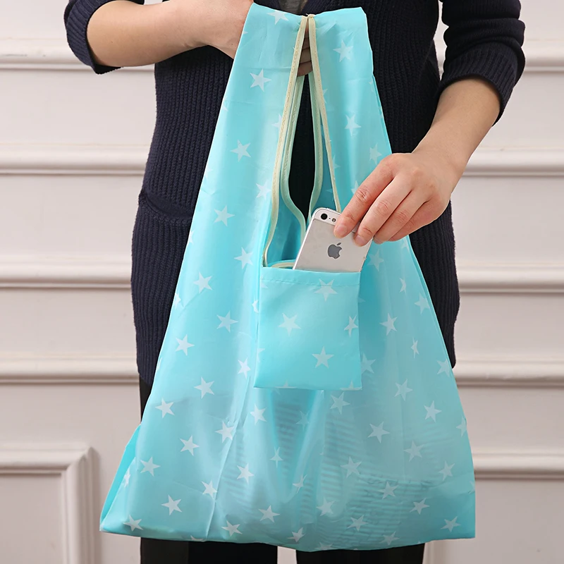 Shopping Bag Compressible Folding Bags Eco-friendly Sack Reusable Carrier Bag ca 