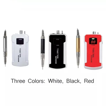 

Nail Polishing Machine 80W Brushless Nail Drill 35000RPM Electric Manicure Drill Set Machine Rechargeable Pedicure Set EU Plug
