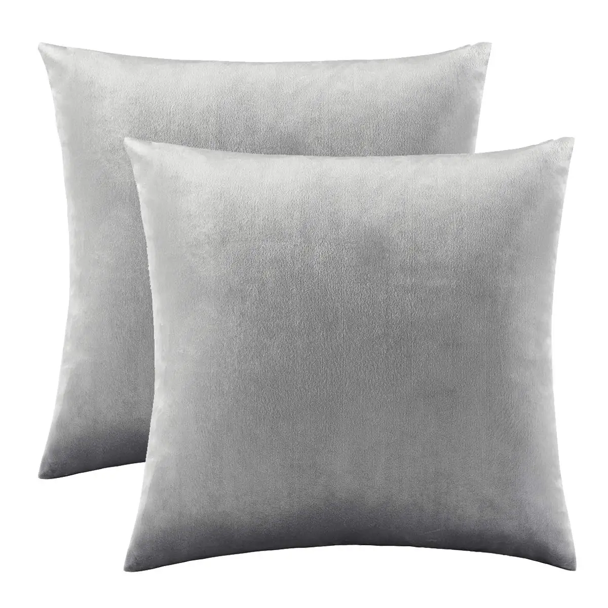 Hb44b99c83f994feb9c1c6764674c7362f 2 Packs Gold Decorative Cushions Covers Cases for Sofa Bed Couch Modern Luxury Solid Velvet Home Throw Pillows Covers Silver