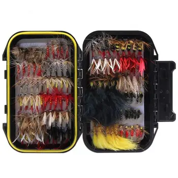 

120pcs Fly Fishing Dry Flies Wet Flies Assortment Kit with Waterproof Fly Box for Trout Fishing