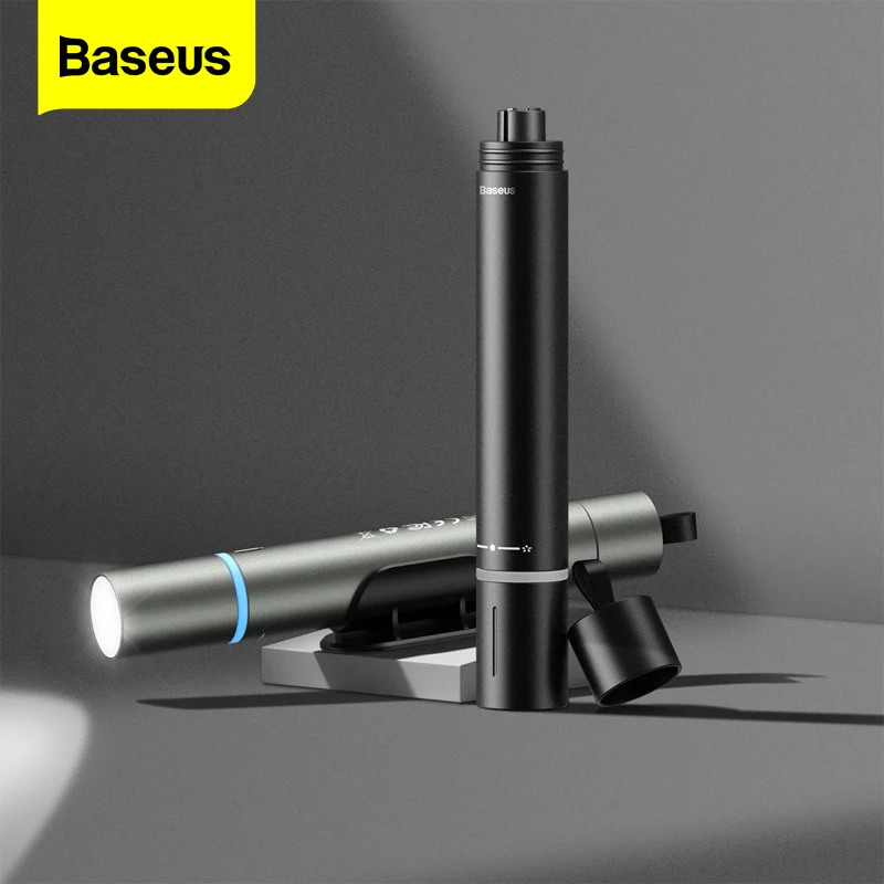 

Baseus Car Window Breaker Emergency Flashlight Safety Hammer Mini Auto Glass Breaker Life Saving Escape Tool Car Emergency Kit