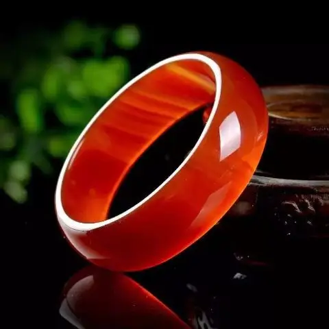 Real Jade Bangle 100% Natural Original Ecological Texture Agate Towcolor Chalcedony Bracelet Handcrafts Accessories Jewelry Gift