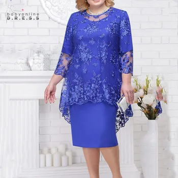 

Madre New Lace Mother Of The Bride Dresses Modest Royal Navy Blue Burgundy Wedding Party Dresses Vestido Marsala Madrinha