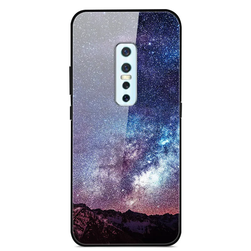 ДЛЯ Vivo V17 Pro Чехол закаленное стекло планета Космос крышка стеклянная задняя крышка для Vivo V17 Pro Coque оболочка для Vivo V17Pro V17 Pro - Цвет: 50