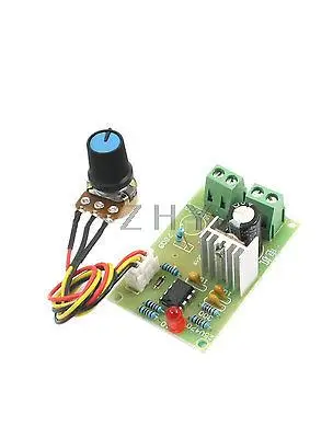 С источником питания от постоянного тока, 6-16V 100W B100K потенциометр регулируемый ШИМ двигатель Скорость контроллер