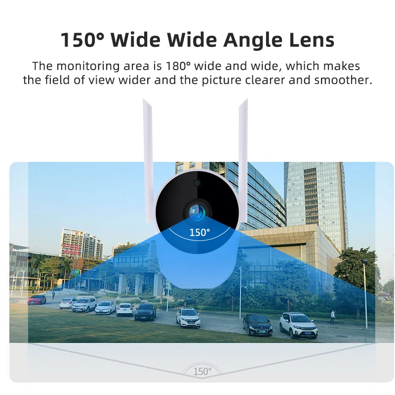 1296P Outdoor Panoramic Surveillance Camera with Wifi LED Light High-Definition Night Vision Smart Home Camera Mi Home