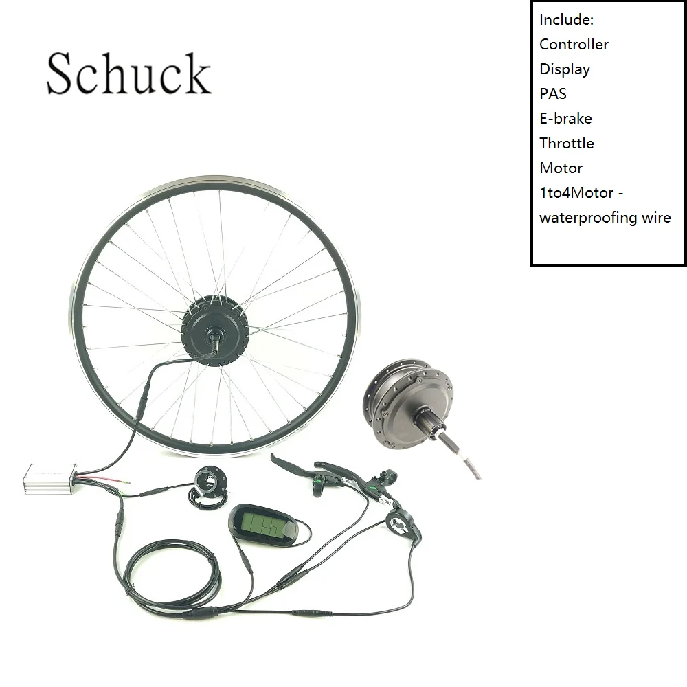 

SCHUCK E-Bike Kit RearCASSETTE Wheel Motor 48V500W Electric Bike Conversion Kit Hub Brushless Controller With KT LCD6DISPLAY