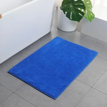 

Simple Style Bedroom Chenille Carpet Into The Door Mat Bathroom Doorway Bathroom Non-Slip Absorbent Pad Solid Color Floor Mat