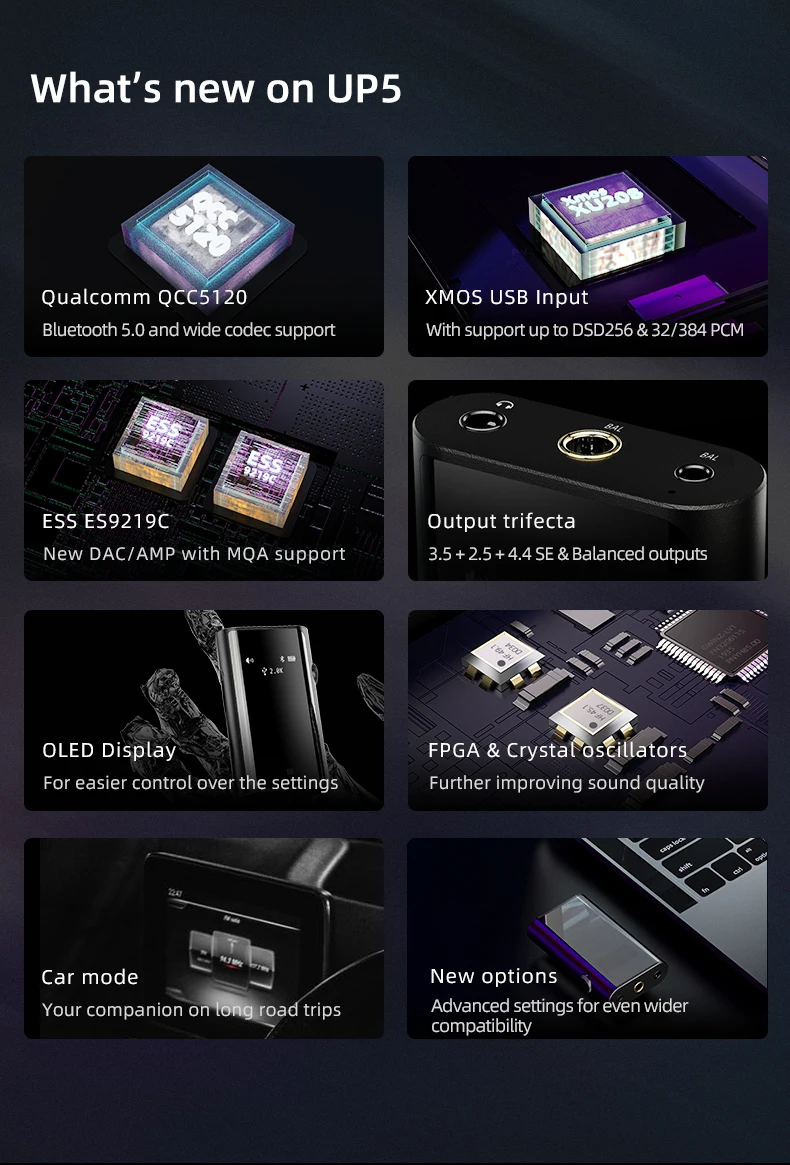 Shanling UP5 MQA Bluetooth USB DAC AMP 