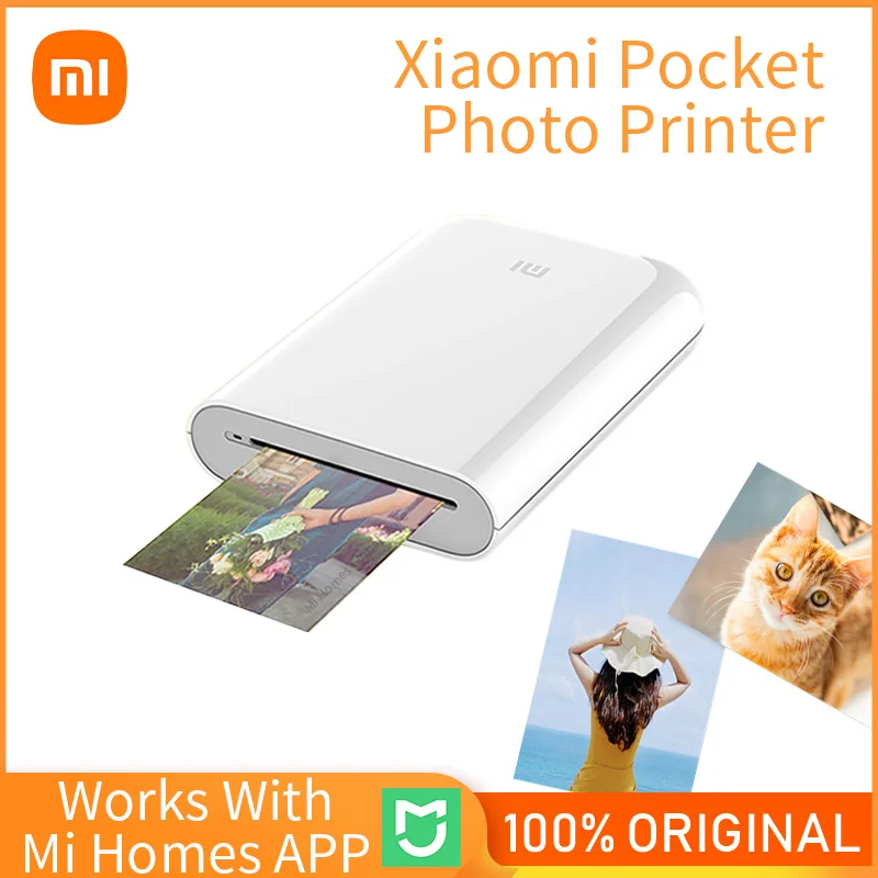 Global Version Xiaomi Mijia Photo Printer 300dpi Mi Portable Mini Pocket Picture Printer For Smartphone Works With Mi Homes App - Essential travel items