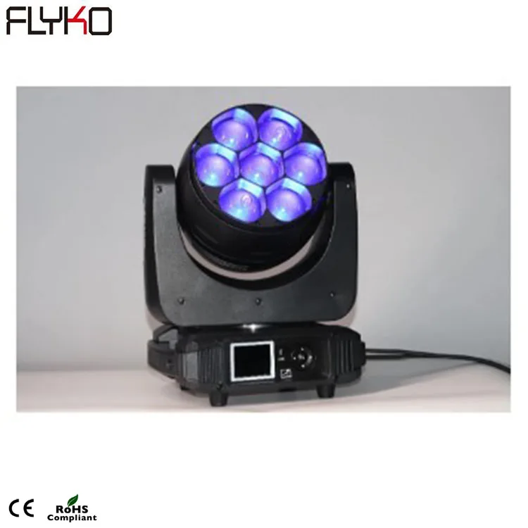 

Popular LED ZOOM BEAM WASH Moving Head Light RGBW 7pcs 40W 4-in-1