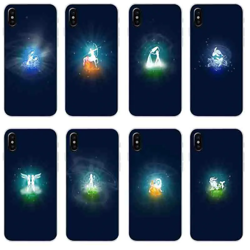 Soft TPU Silicone Mobile Phone Cases Cover for iPhone X XR XS Max 10 7 8 Plus 4 4S 5 5S SE 5C Bags Zodiac Signs Art Design | Мобильные