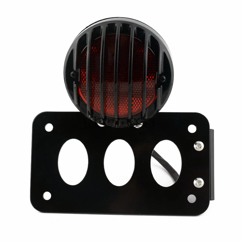 Motorbike Accessories Motorcycle Side Mount Tail Light License Number Plate Bracket Brake Lamp Rear Stop Light Universal