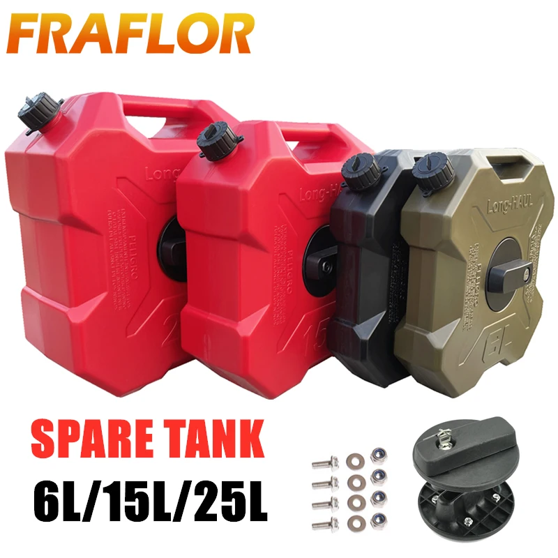 For Car Motorcycle 25L Fuel Tanks Plastic Petrol Cans Car Jerry Can Gas Can Spare Container Anti-static Gasoline Oil Canister