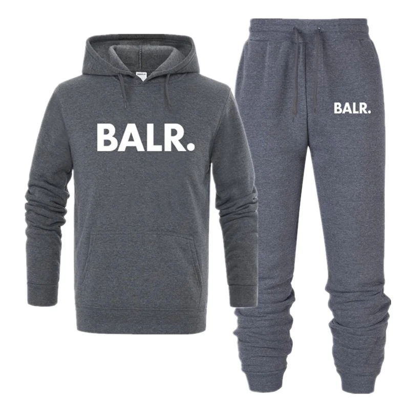 Chándales de moda para hombres y модный привлекательный раздельный купальник Otoño Invierno, одежда для детей ropa deportiva; сезон весна-осень con estampado BALR conjuntos para hombres sudadera