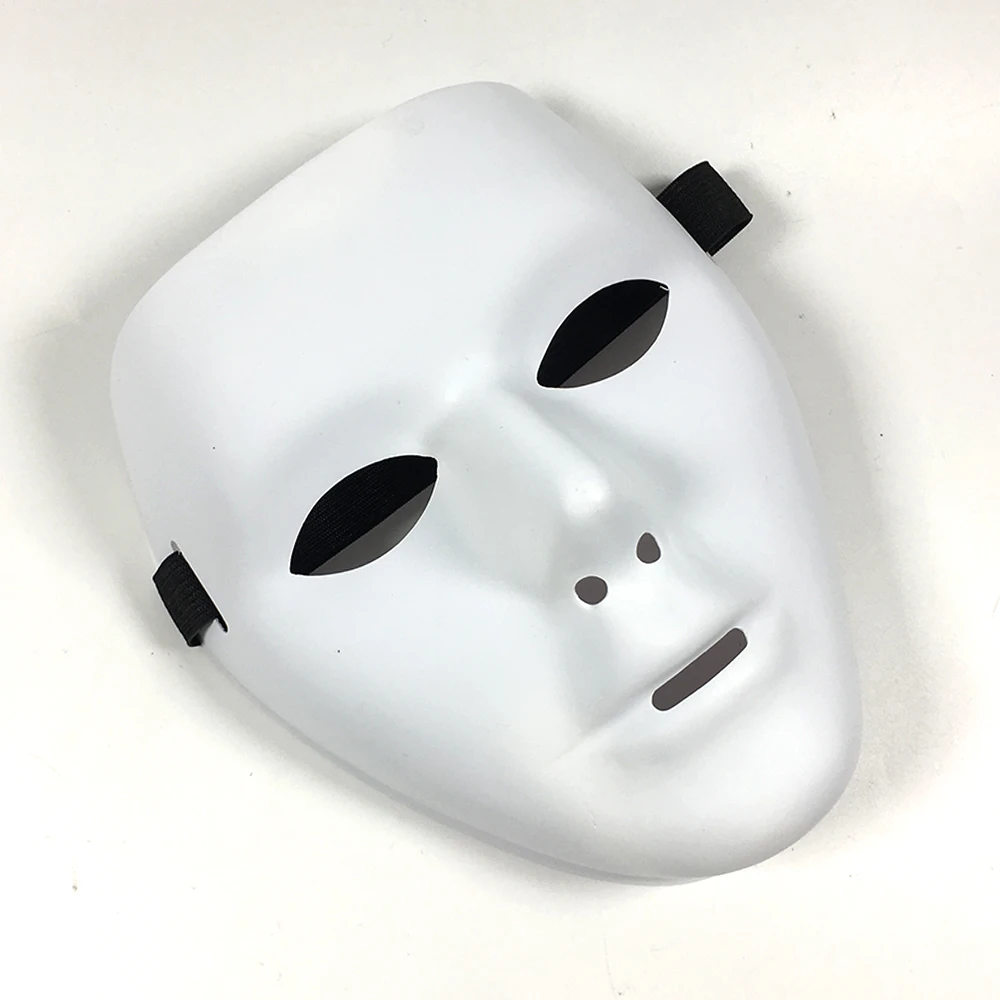 可调白色鬼步舞面具-3