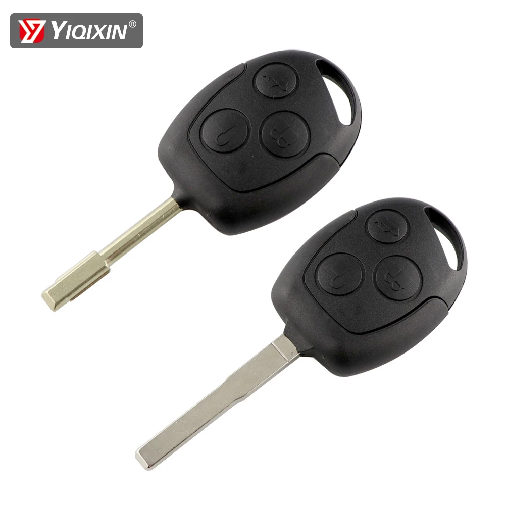 

YIQIXIN For Ford Mondeo Focus 2 3 Festiva Fiesta Transit Key Shell 3 Button Remote Car Key Remote Case With FO21 HU101 Blade