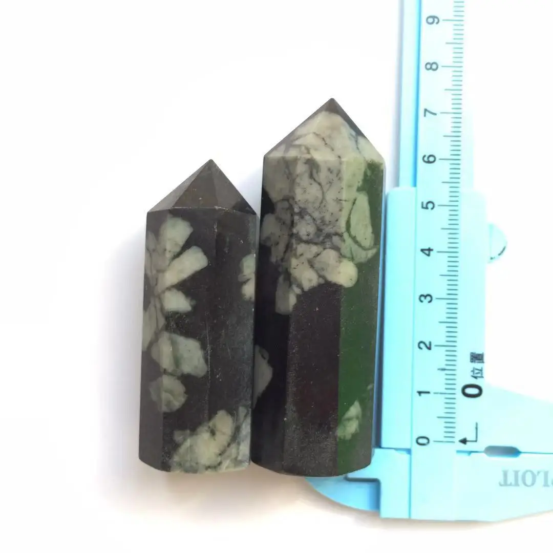 High Quality& Beautiful Natural Peony Stone Hand Carved Crystal Pillar For Present Or Collection ZY