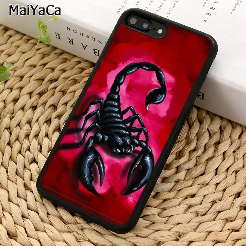 MaiYaCa Скорпион насекомое Жук красный чехол для телефона iPhone X XR XS 11 12 Pro MAX 5 6 6S 7 8 Plus