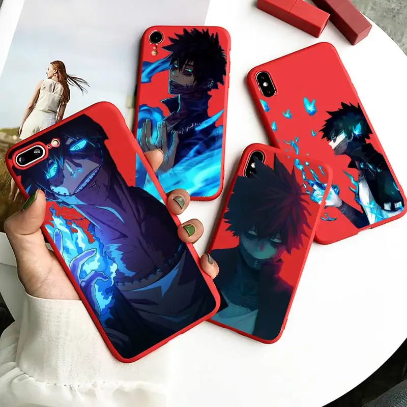 

My Hero Academia anime Evil smile Phone Case Candy Color for iPhone 6 7 8 11 12 s mini pro X XS XR MAX Plus