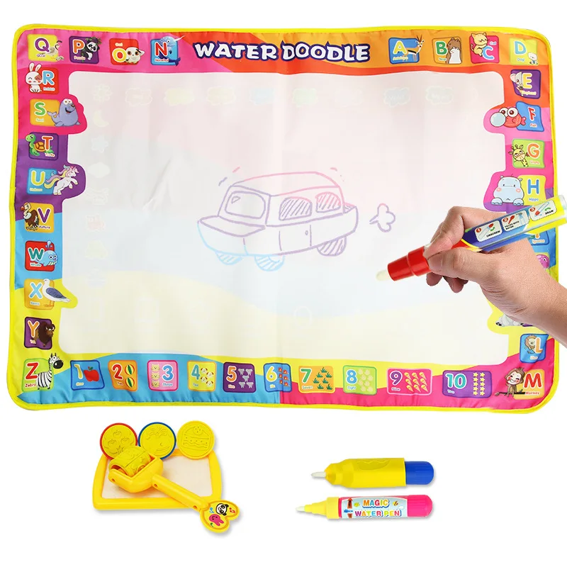 

New Style Children'S Educational Large Size Magical Water Canvas 100*70 Baby Painting Toy Doodle Mat Amazon Hot Selling