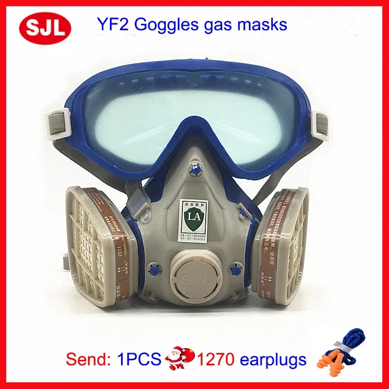 

new YF2 respirator gas mask pesticide painting full face carbon filter mask Universal 6001/2091/2097 filter protect mask