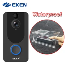 EKEN-timbre de puerta V7 con cámara de 1080P, dispositivo de seguridad inteligente, inalámbrico, con Wifi, detección de movimiento, alarma, almacenamiento en la nube