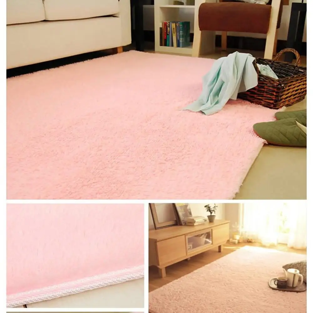Современные супер мягкие пушистые коврики, Противоскользящие коврики из длинноволокнистого хлопка, ковры для гостиной/спальни, домашний декор