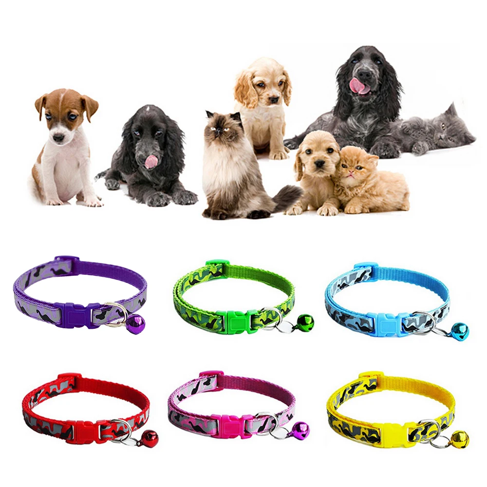 

Dog Collars Polyester Camouflage with Bell for Small Dogs 1 Pcs Camouflage patch with bell