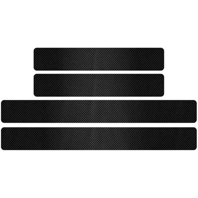 For Land Rover Range Rover Discovery 3 4 2 Autobiography 4Pcs Car Accessories 3D Vinyl Carbon Fiber Door Threshold Guard Sticker black