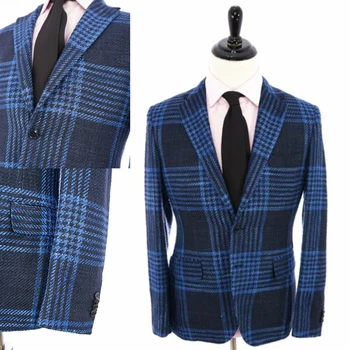 

Mens Suits Handsome Two-Button Harris Tweed Groom Suit Custom Made Slim Fit 2 Pieces Set Wedding Tuxedos Best Man Jacket Pants